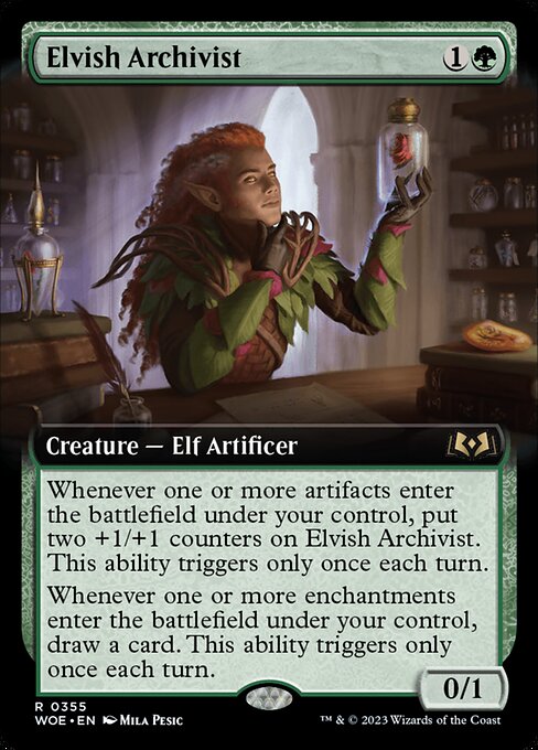 Elvish Archivist - Wilds of Eldraine Rare Card