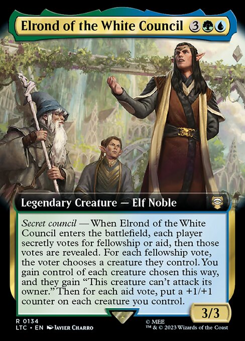 Elrond of the White Council - Tales of Middle-earth Commander Rare Card