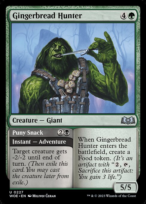 Gingerbread Hunter // Puny Snack - Wilds of Eldraine Uncommon Card