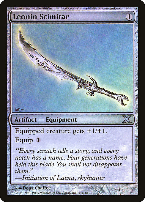 Leonin Scimitar - Tenth Edition Uncommon Card