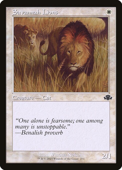 Savannah Lions - Dominaria Remastered Common Card