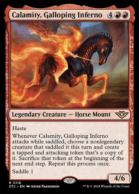 Calamity, Galloping Inferno - Outlaws of Thunder Junction Rare Card