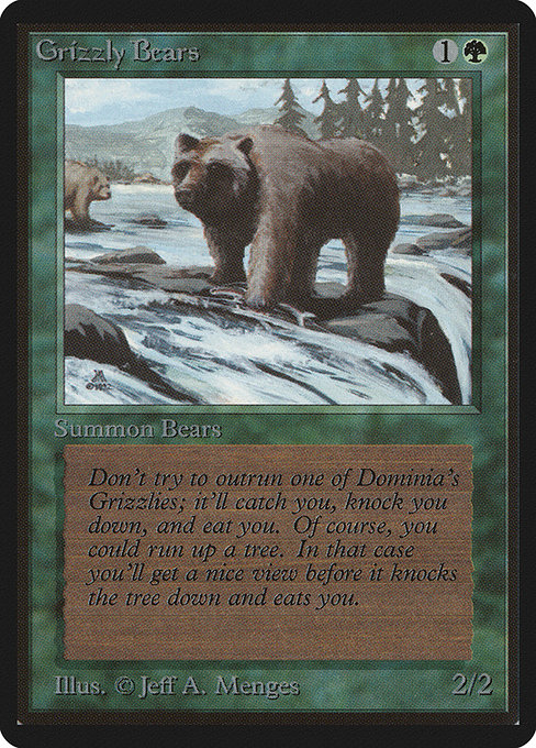 Grizzly Bears - Limited Edition Beta Common Card