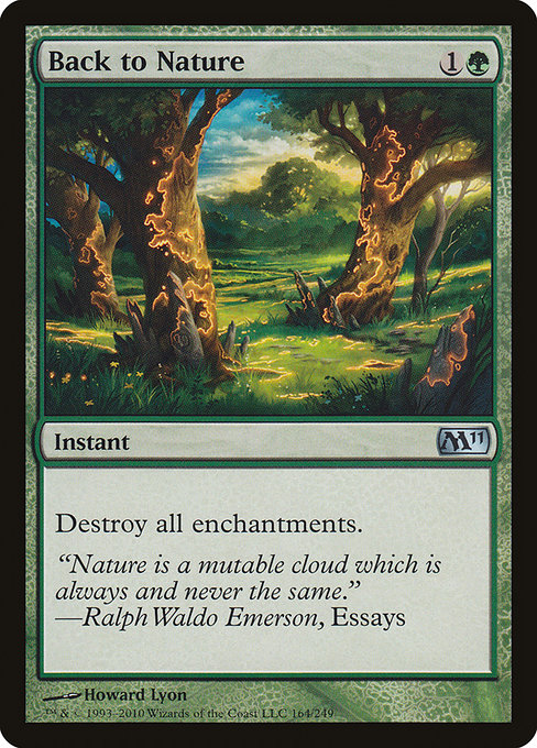 Back to Nature - Magic 2011 Uncommon Card