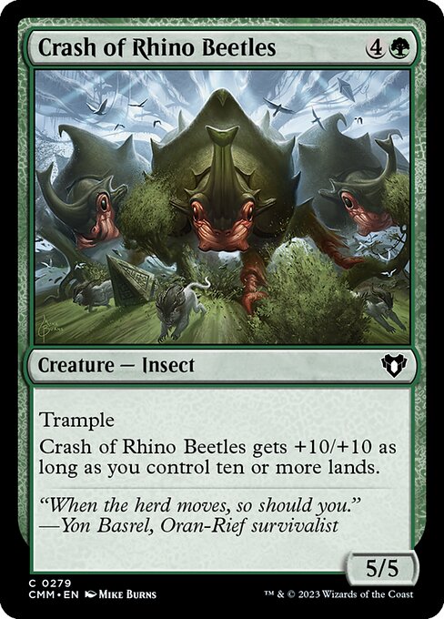 Crash of Rhino Beetles - Commander Masters Common Card