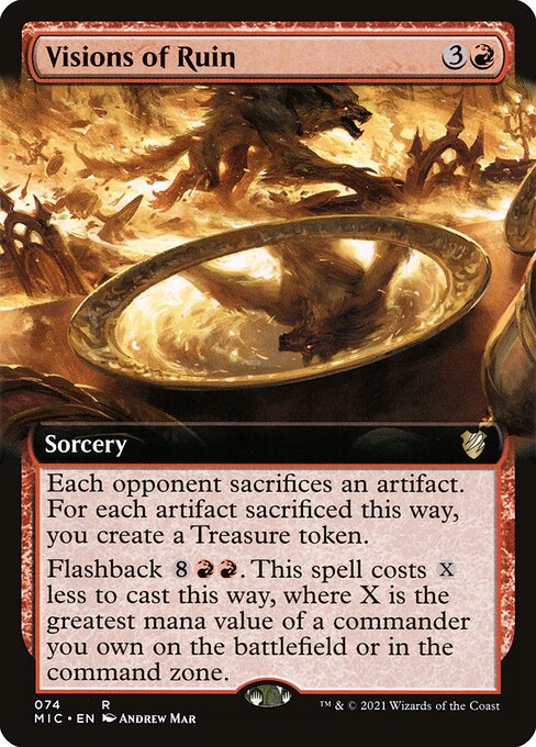 Visions of Ruin - Midnight Hunt Commander Rare Card