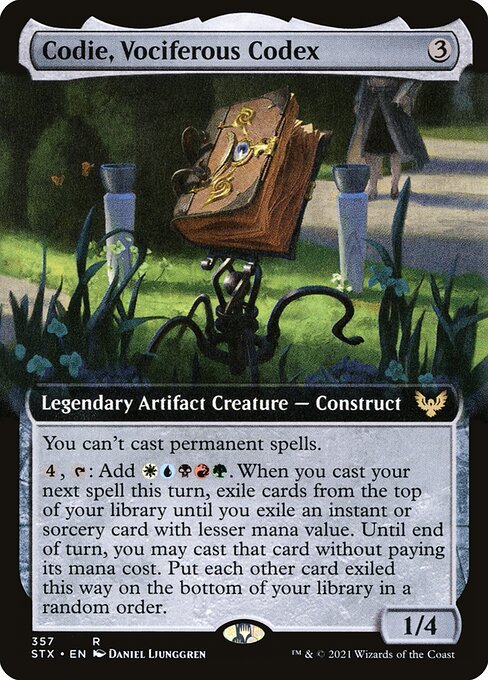 Codie, Vociferous Codex - Strixhaven: School of Mages Rare Card