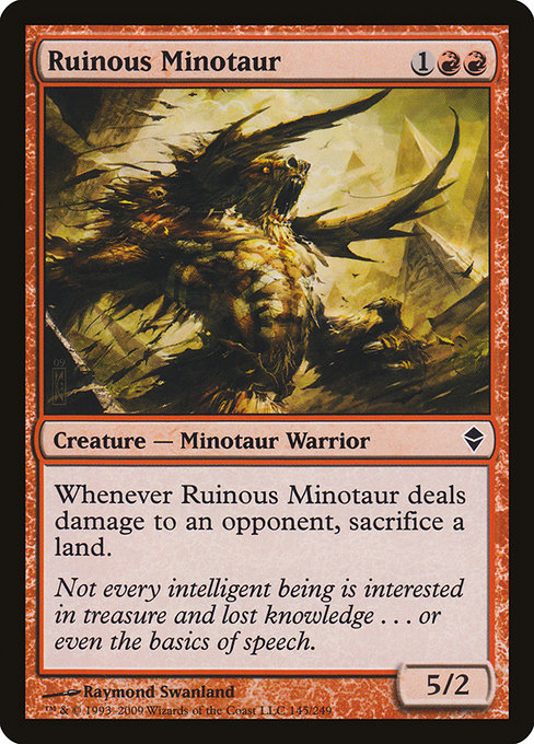 Ruinous Minotaur - Zendikar Common Card