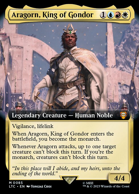 Aragorn, King of Gondor - Tales of Middle-earth Commander Mythic Card
