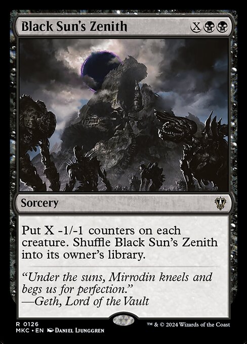 Black Sun's Zenith - Murders at Karlov Manor Commander Rare Card