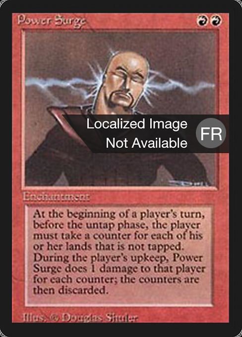 Power Surge - Foreign Black Border Rare Card
