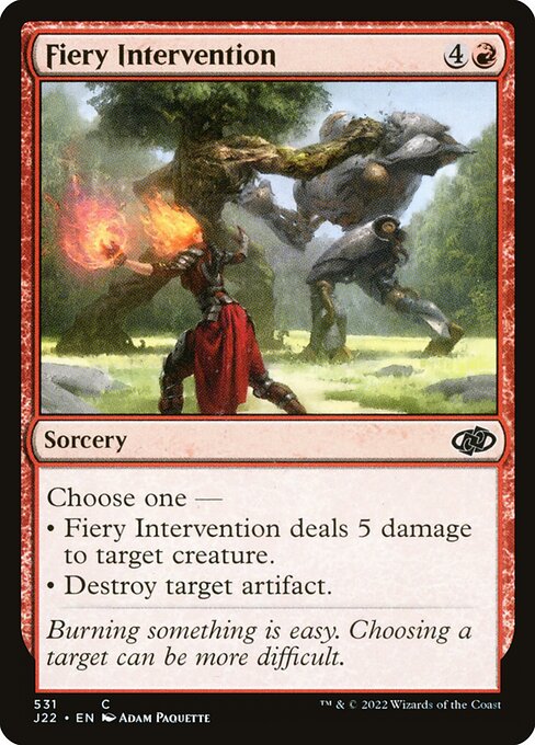 Fiery Intervention - Jumpstart 2022 Common Card