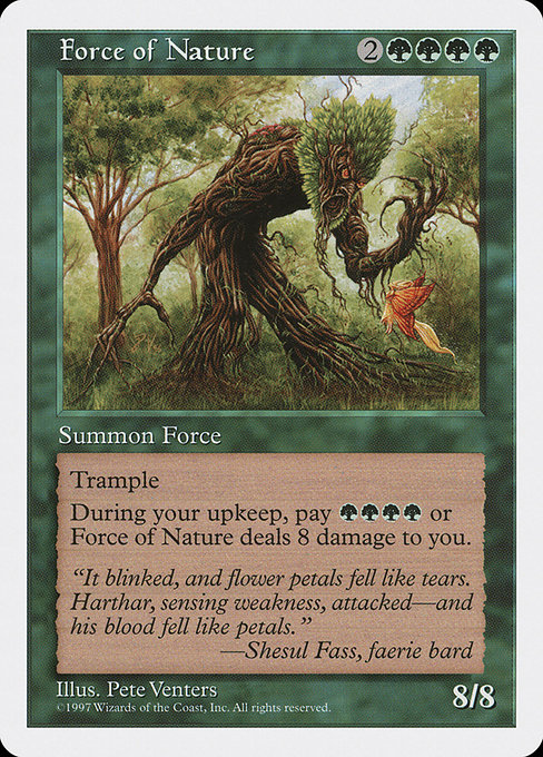Force of Nature - Fifth Edition Rare Card