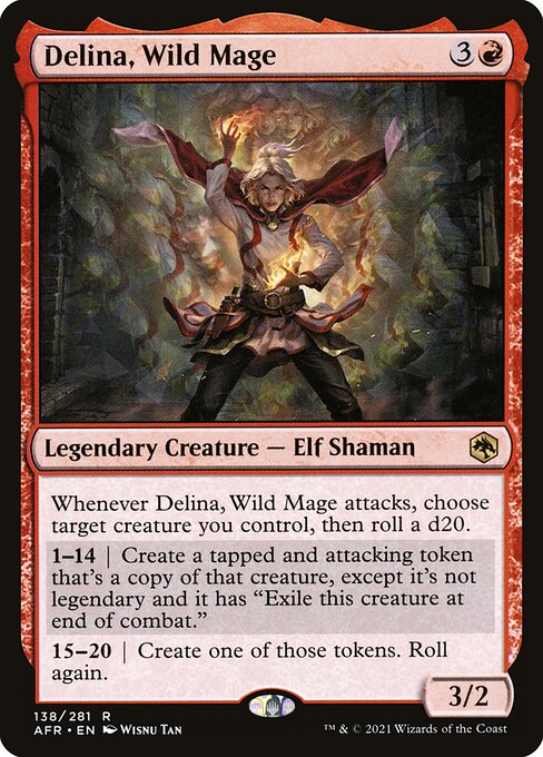 Delina, Wild Mage - Adventures in the Forgotten Realms Rare Card