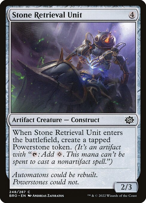 Stone Retrieval Unit - The Brothers' War Common Card