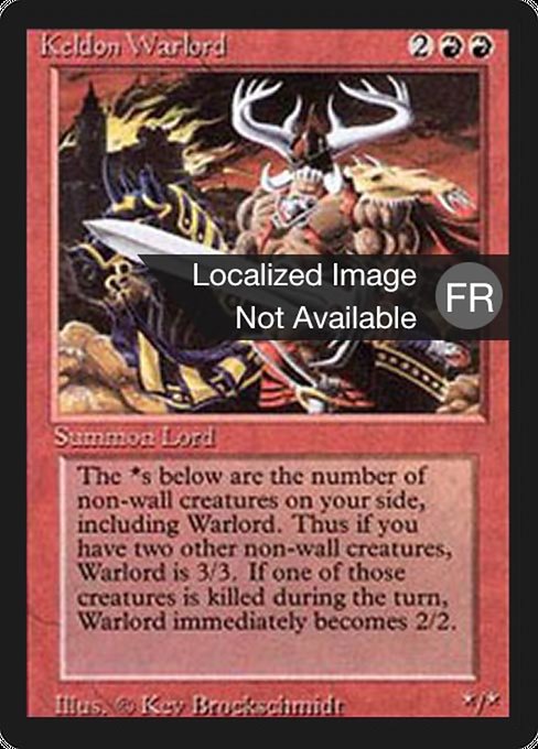 Keldon Warlord - Foreign Black Border Uncommon Card