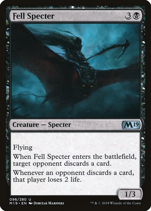Fell Specter - Core Set 2019 Uncommon Card