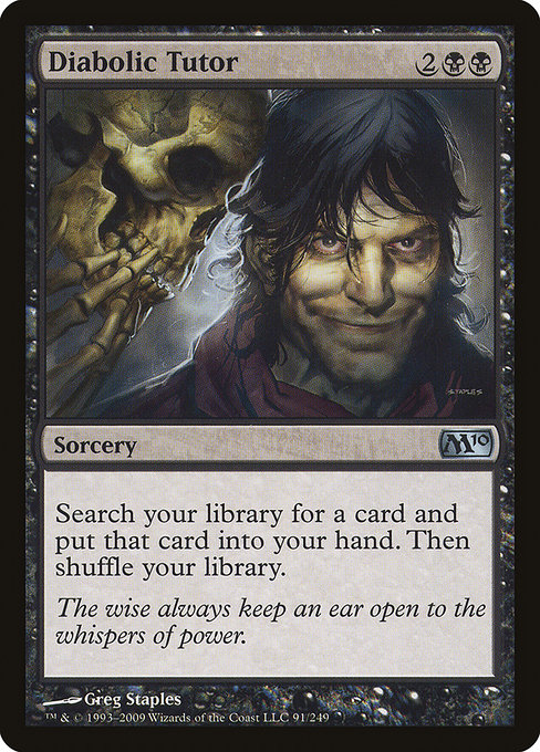 Diabolic Tutor - Magic 2010 Uncommon Card