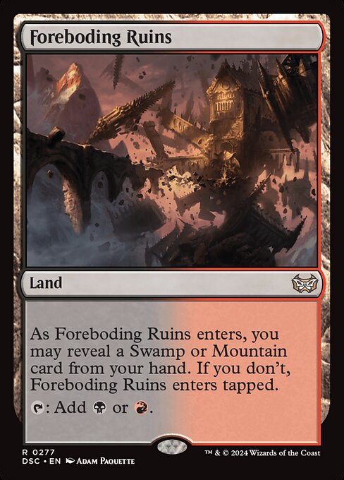 Foreboding Ruins - Duskmourn: House of Horror Commander Rare Card