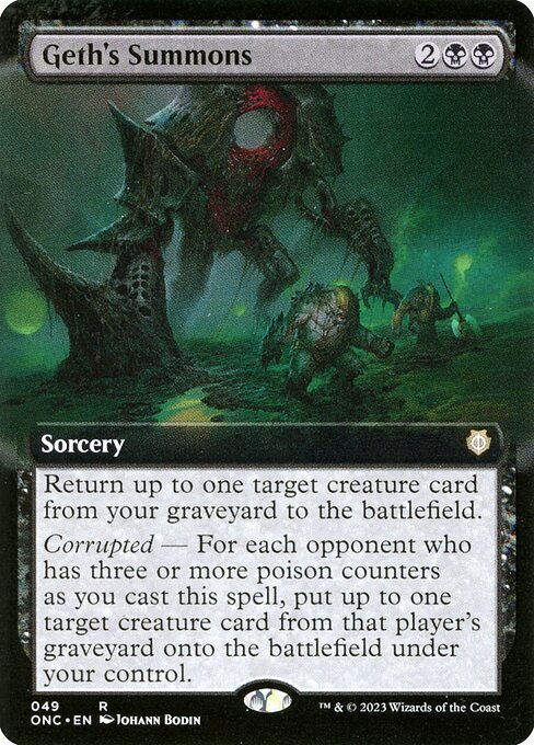 Geth's Summons - Phyrexia: All Will Be One Commander Rare Card