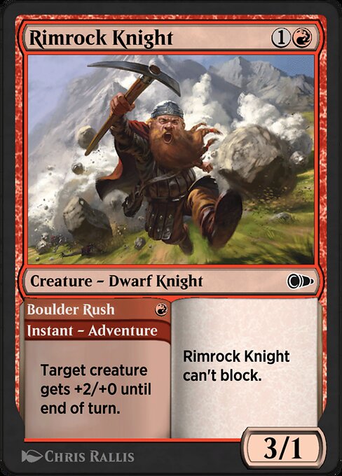 Rimrock Knight // Boulder Rush - Pioneer Masters Common Card