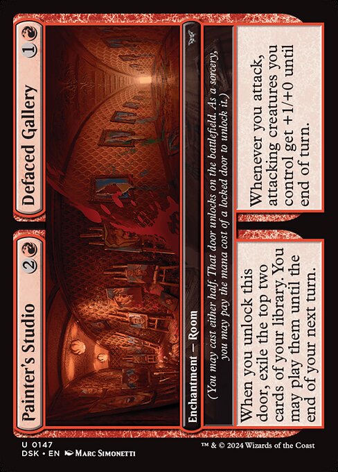Painter's Studio // Defaced Gallery - Duskmourn: House of Horror Uncommon Card