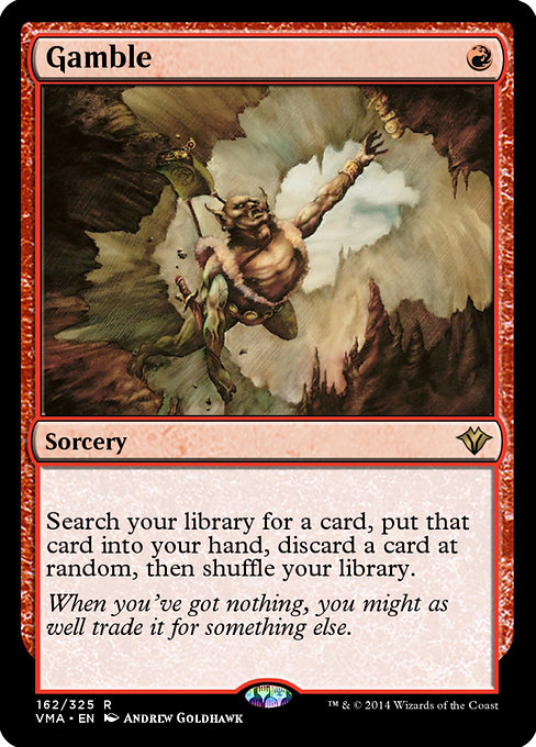 Gamble - Vintage Masters Rare Card