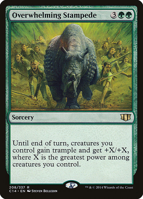 Overwhelming Stampede - Commander 2014 Rare Card