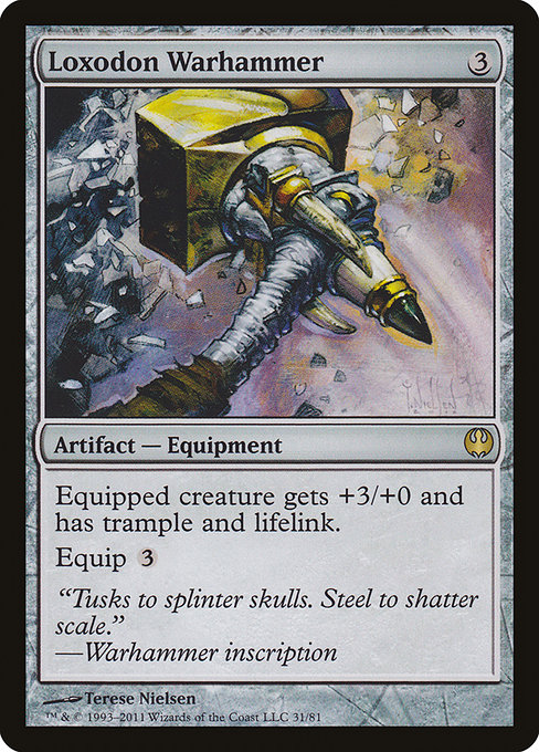 Loxodon Warhammer - Duel Decks: Knights vs. Dragons Rare Card