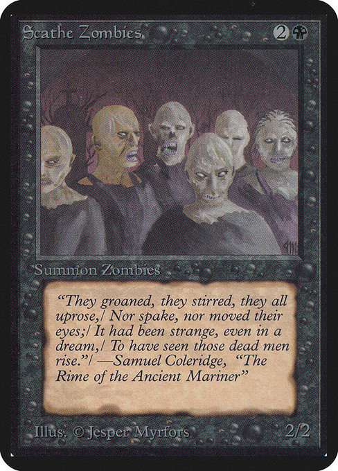 Scathe Zombies - Limited Edition Alpha Common Card
