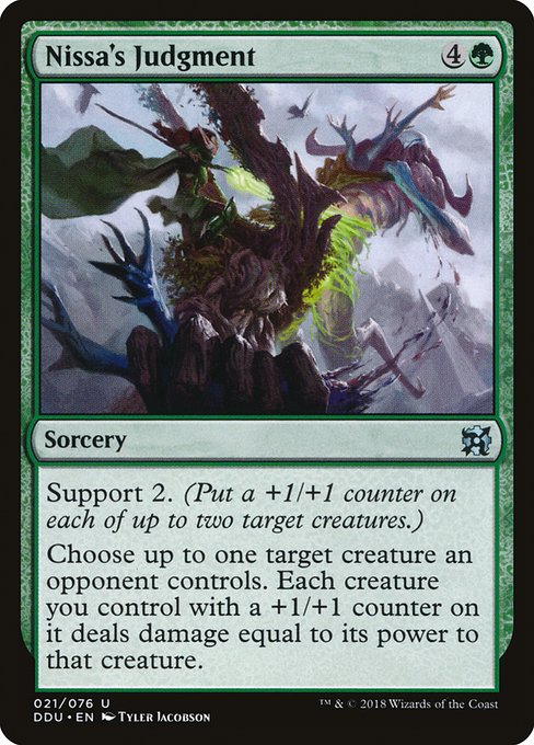 Nissa's Judgment - Duel Decks: Elves vs. Inventors Uncommon Card