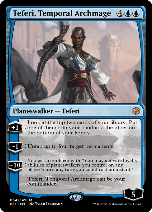 Teferi, Temporal Archmage - Legendary Cube Prize Pack Mythic Card