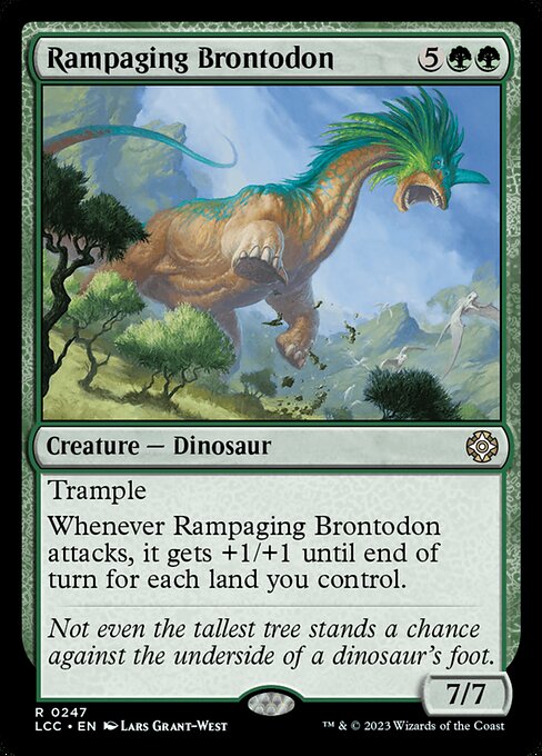 Rampaging Brontodon - The Lost Caverns of Ixalan Commander Rare Card