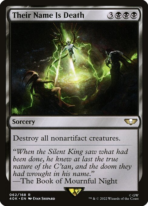 Their Name Is Death - Warhammer 40,000 Commander Rare Card