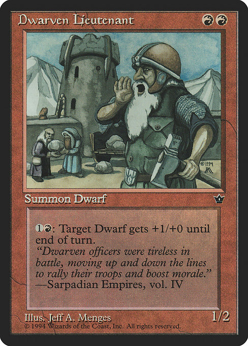 Dwarven Lieutenant - Fallen Empires Uncommon Card