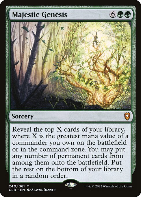 Majestic Genesis - Commander Legends: Battle for Baldur's Gate Mythic Card