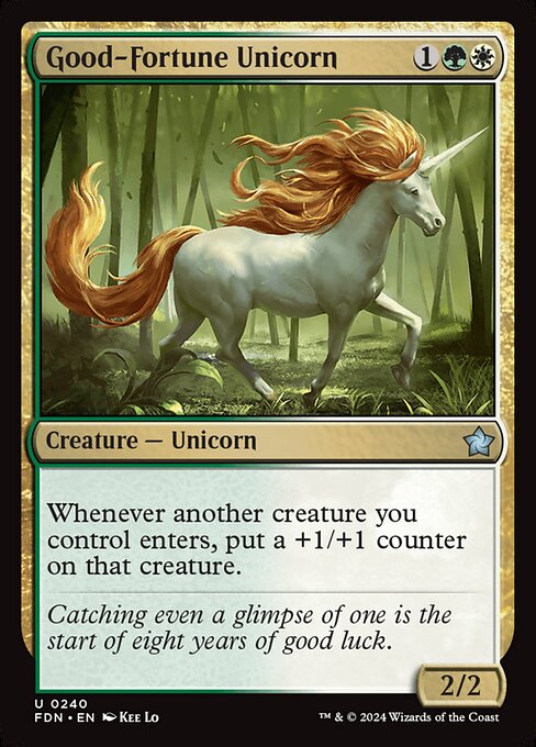 Good-Fortune Unicorn - Foundations Uncommon Card