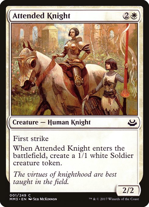Attended Knight - Modern Masters 2017 Common Card
