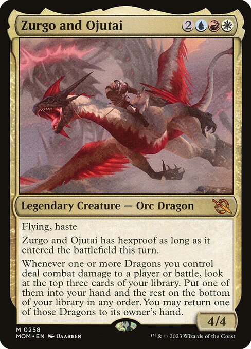 Zurgo and Ojutai - March of the Machine Mythic Card