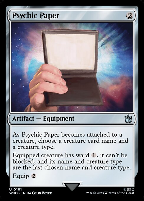 Psychic Paper - Doctor Who Uncommon Card