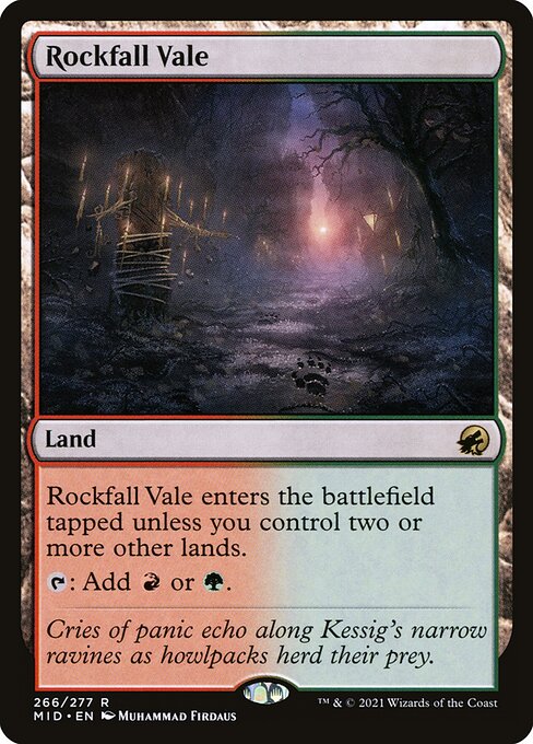 Rockfall Vale - Innistrad: Midnight Hunt Rare Card