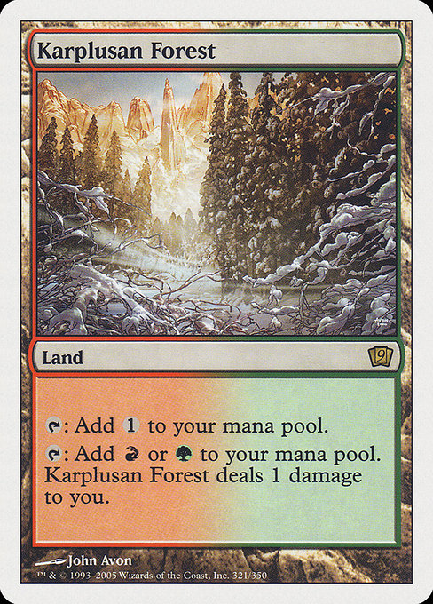 Karplusan Forest - Ninth Edition Rare Card