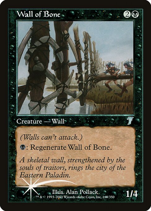 Wall of Bone - Seventh Edition Uncommon Card