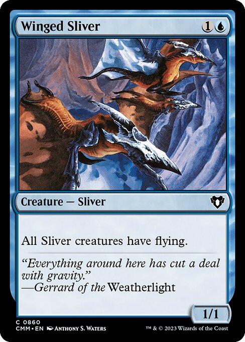 Winged Sliver - Commander Masters Common Card