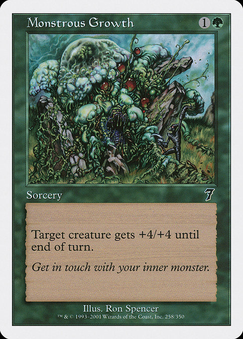 Monstrous Growth - Seventh Edition Common Card