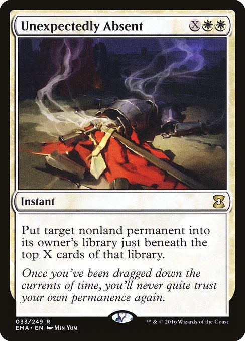 Unexpectedly Absent - Eternal Masters Rare Card