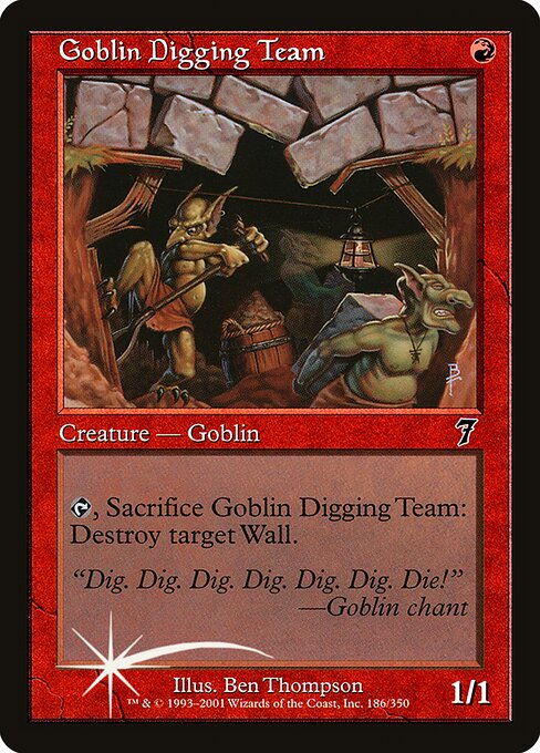 Goblin Digging Team - Seventh Edition Common Card