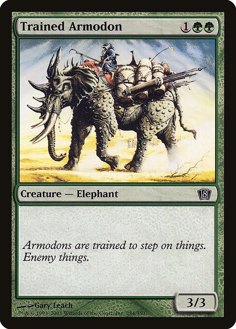Trained Armodon - Eighth Edition Common Card