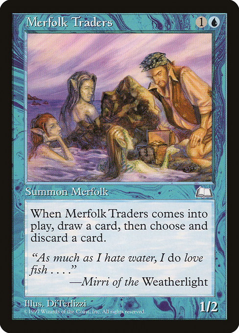 Merfolk Traders - Weatherlight Common Card