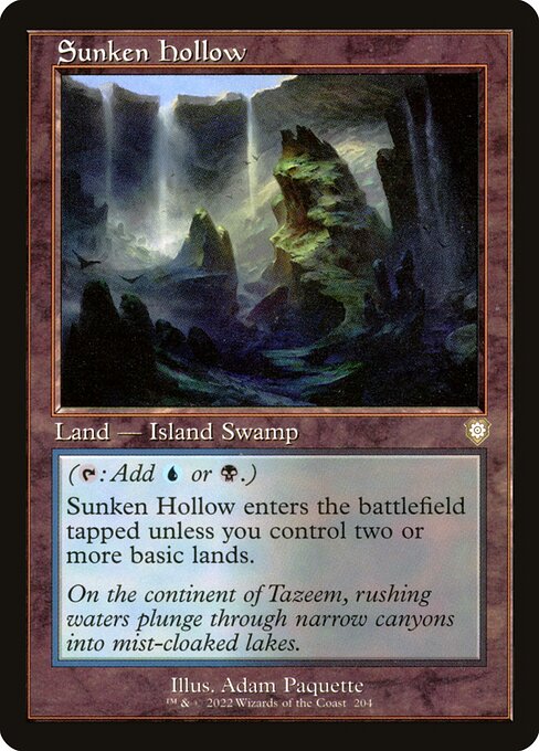Sunken Hollow - The Brothers' War Commander Rare Card